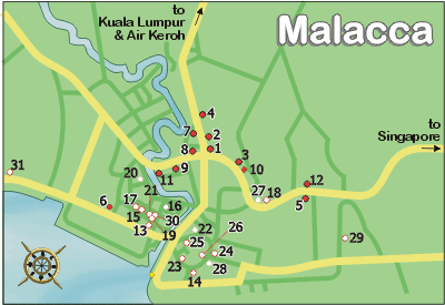 map of malacca malaysia
